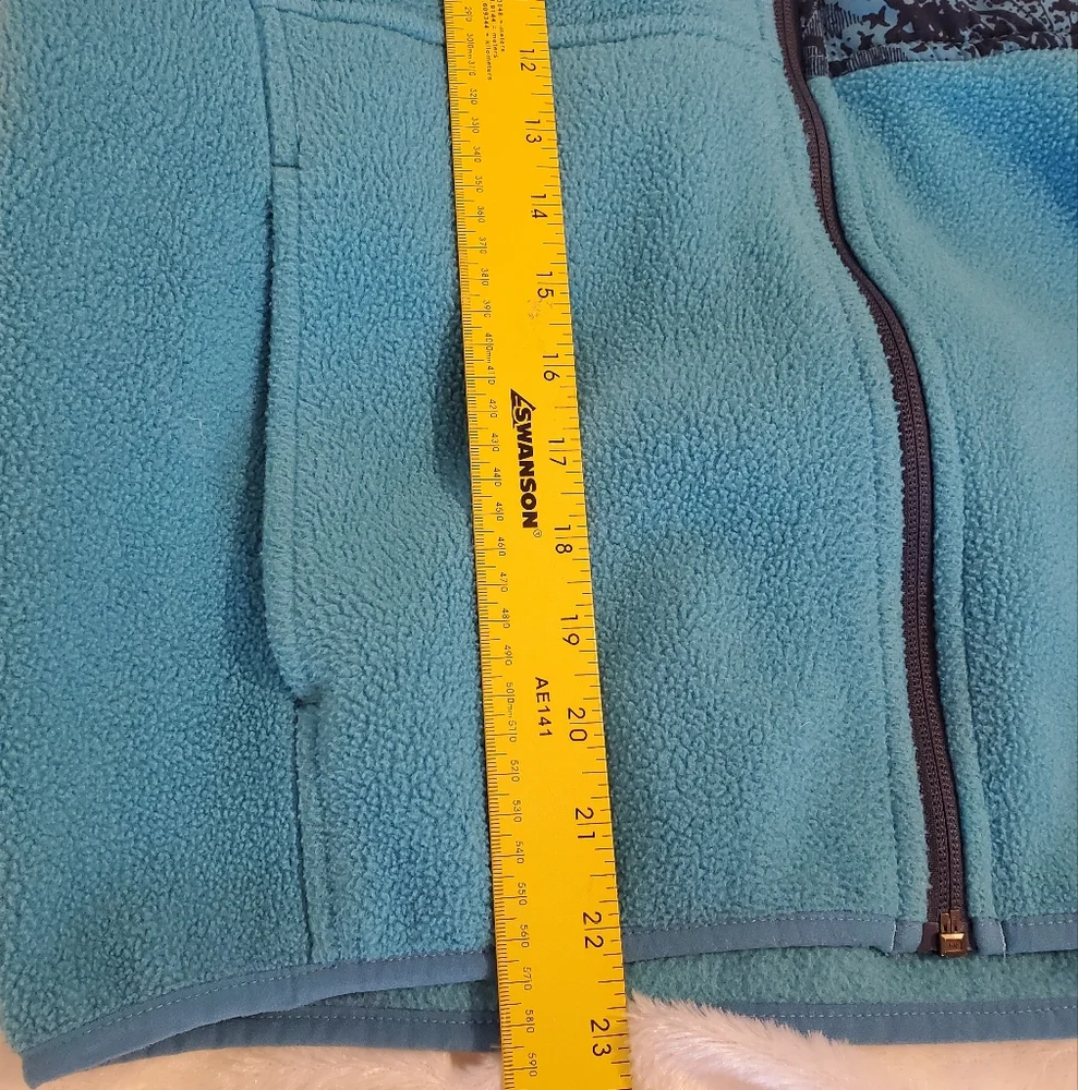 Kids LL Bean Blue Fleece Zippered  Jacket Size  14-16 Big Kid